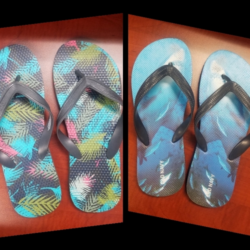 Lot of 2 Old Navy Flip Flops Unisex W Sz 8